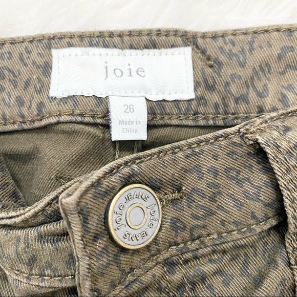 JOIE Green Leopard Print Skinny Jeans - Picture 6 of 7